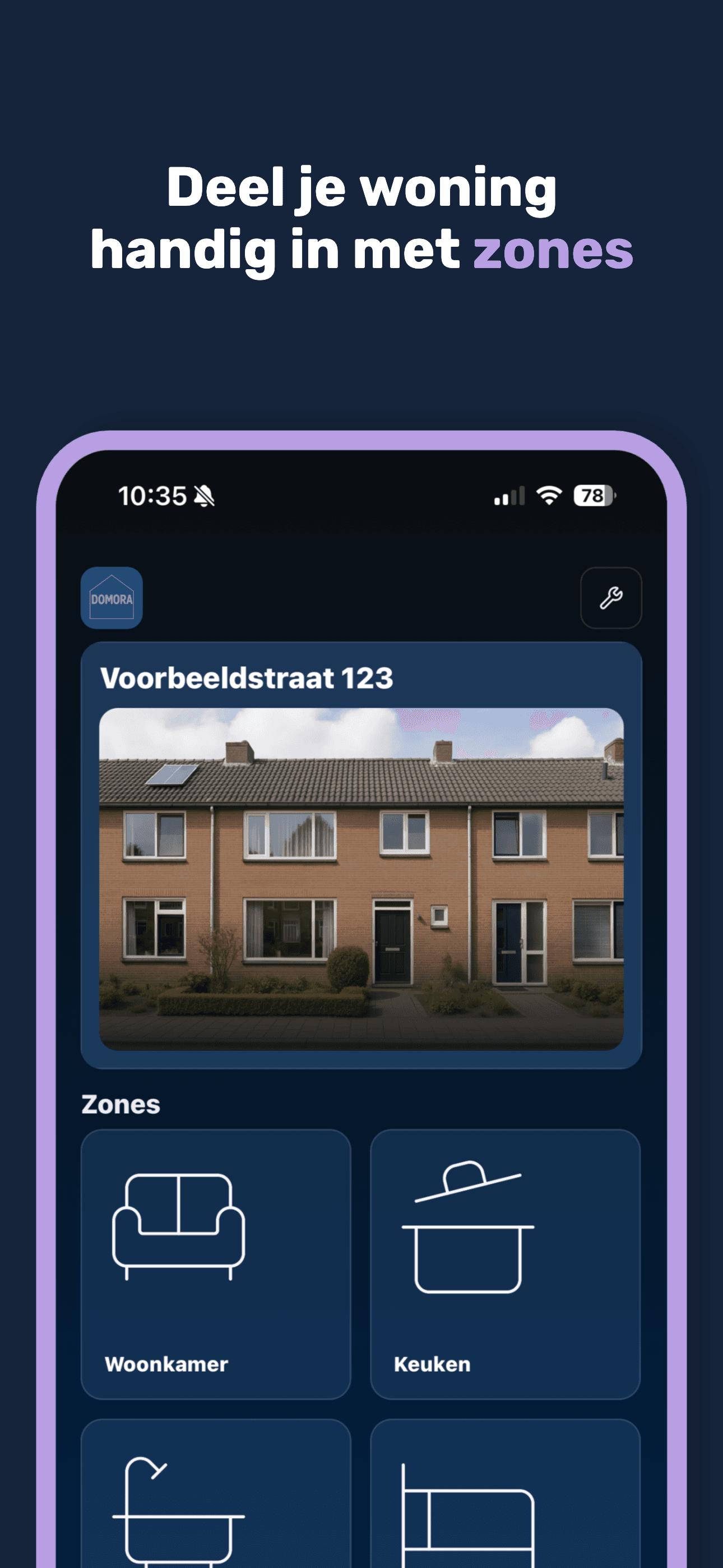 Kalender met geplande taken in Domora